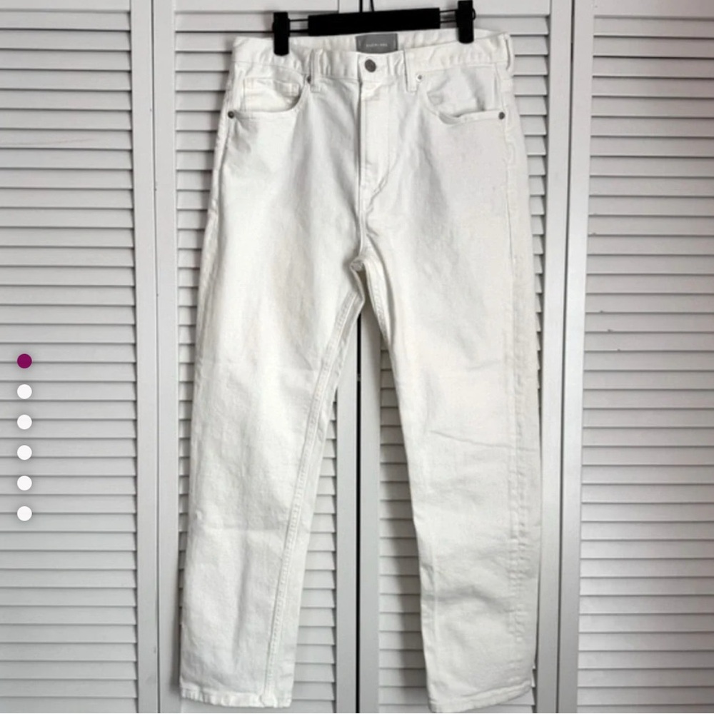 Everlane White Mid Rise Skinny ankle Jeans